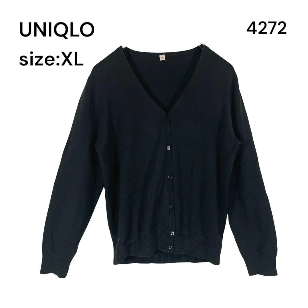 UNIQLO ユニクロ カーディガン トップス 長袖ブラック XL