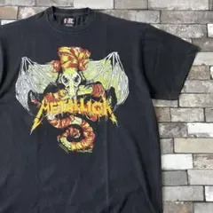 Metallica メタリカ Snake Skull Band Tee XL 黒