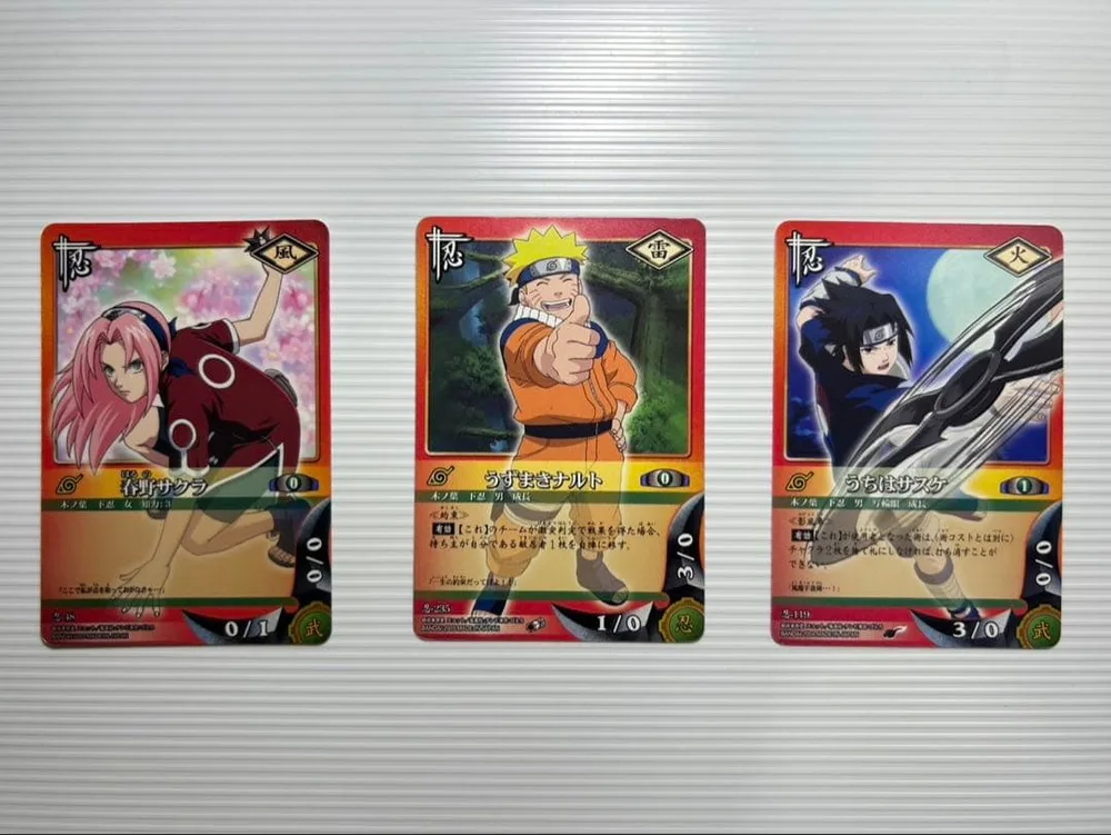 NARUTO ナルト カード 春野サクラ うずまきナルト うちはサスケ