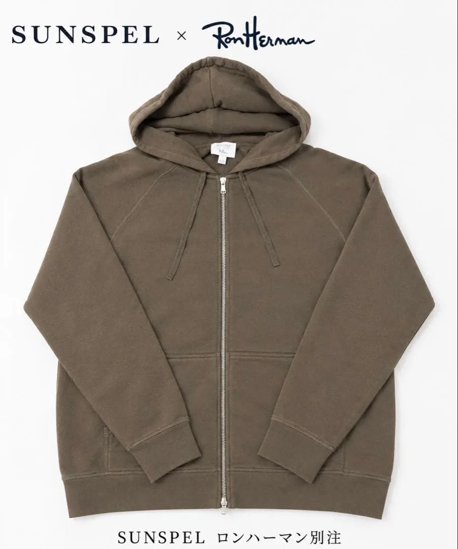 新品 SUNSPEL for Ron Herman ジップパーカー ブラウン L