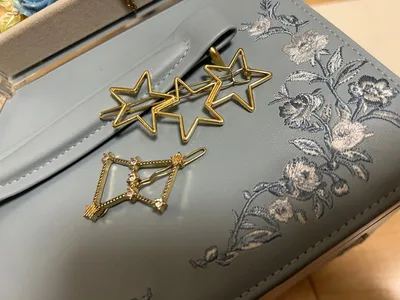 スター 星型 ヘアピン 2点セット ゴールド