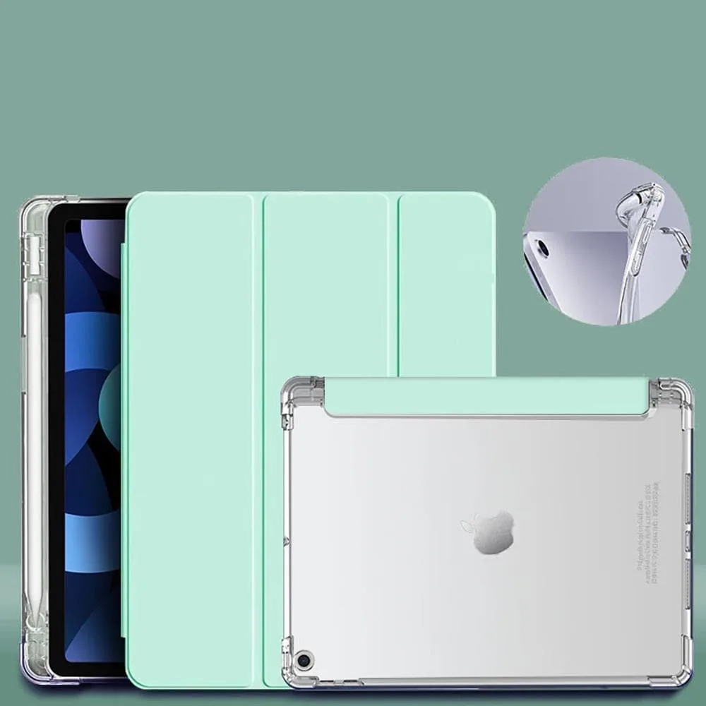 ハーフクリア iPad ケース 11インチ エメラルド Air Proもあり♪