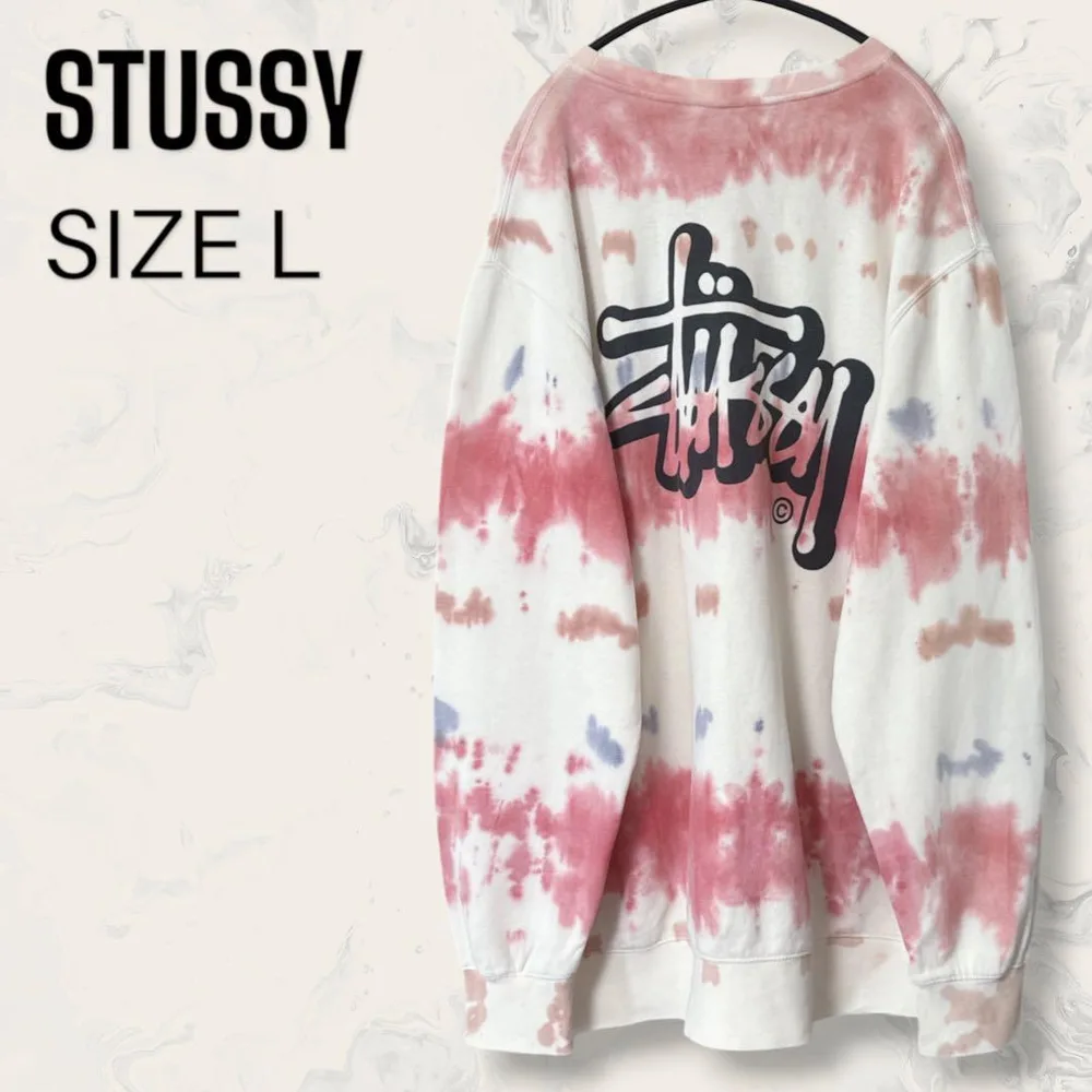【00s】 STUSSY タイダイ ビッグ ロゴ 長袖 トレーナー スウェット