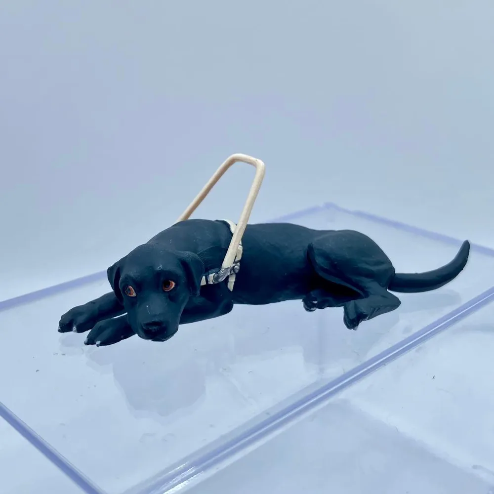 チョコQ どうぶつ奇想天外!編 盲導犬(ブラック)【海洋堂】ブック有