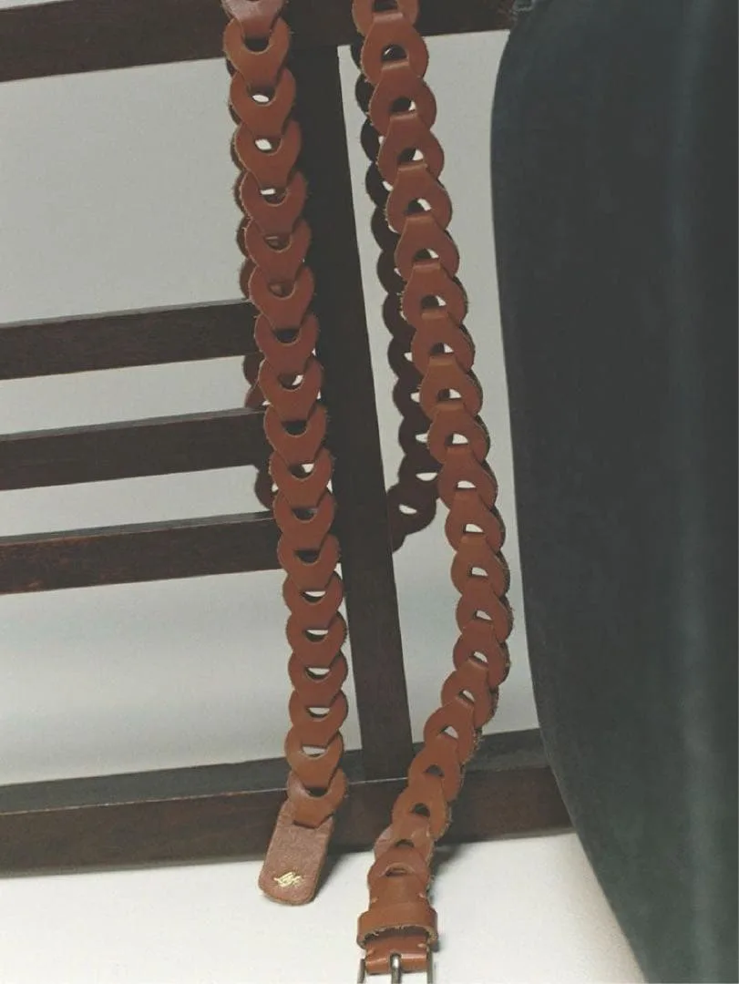 【LIDNM】Llife LEATHER CHAIN BELT