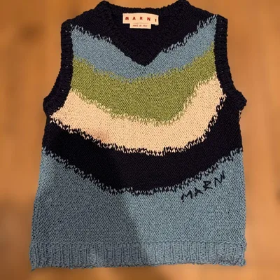 MARNI ニットベスト Vネック マルチカラー