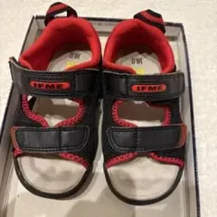 IFME キッズ サンダル ブラック×レッド 16.0cm