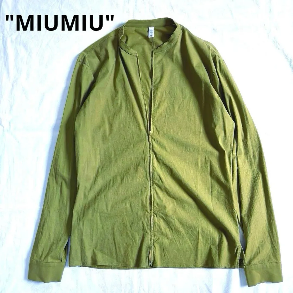 MIUMIU zip up shirt archive vintage グリーン