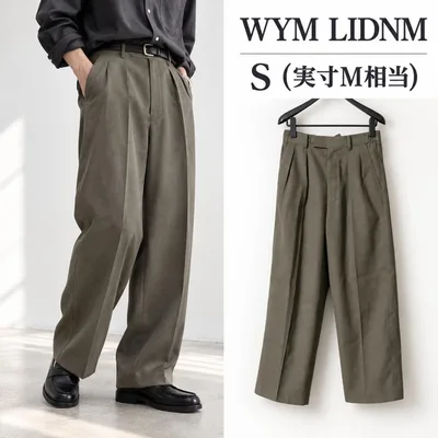 WYM LIDNM きれいめ/モード ワイドスラックス S 実寸Mサイズ