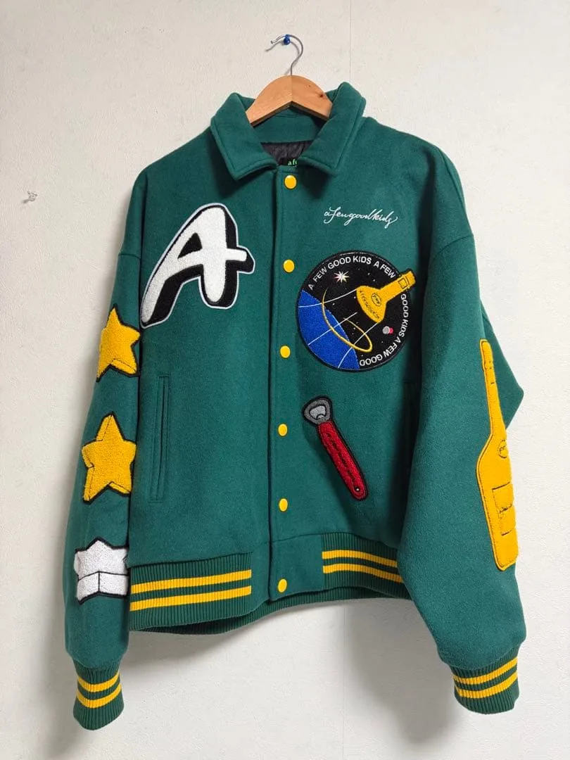 値下げ交渉承ります!A FEW GOOD KIDS スタジャン グリーンLサイズ