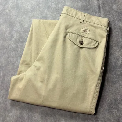 00s SAVANE 2タック ワイド チノパン ベージュ W34 L30