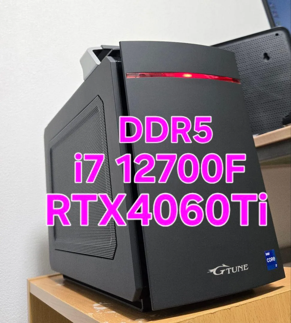 小型 高性能 ゲーミングpc G-TUNE i7 RTX4060Ti DDR5