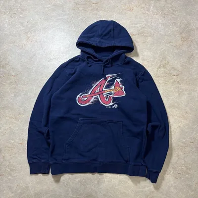 アメリカ古着 パーカー MLB ブレーブス ロゴ チーム M相当 6656