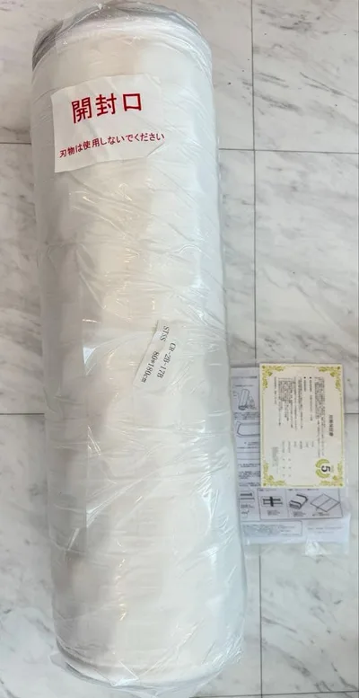 【新品未使用】マットレス ショートセミシングル ホワイト 80×180cm