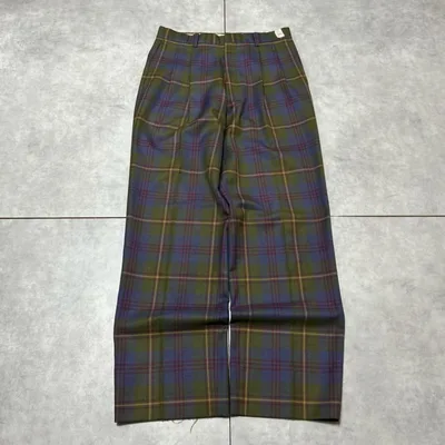 90s vintage チェックパンツ ブラックウォッチ ワイド 極太 y2k