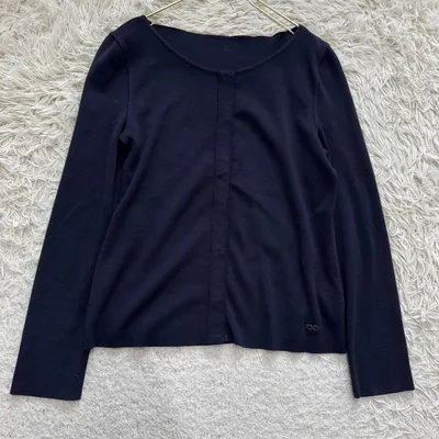 FOXEY NEW YORK ニットカーディガン ネイビー 42 キレイめ