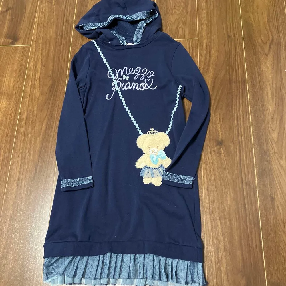 メゾピアノ スウェットワンピース 140 くま 美品