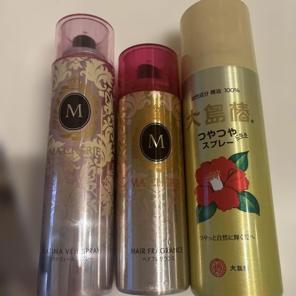 3本セット マシェリ ヘアフレグランス プラチナヴェール 大島椿つやつやスプレー