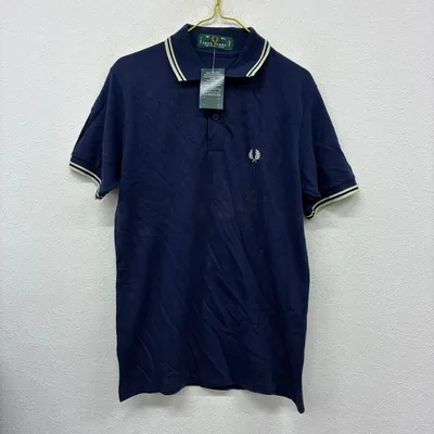FRED PERRY ポロシャツ ネイビー 38インチ △15