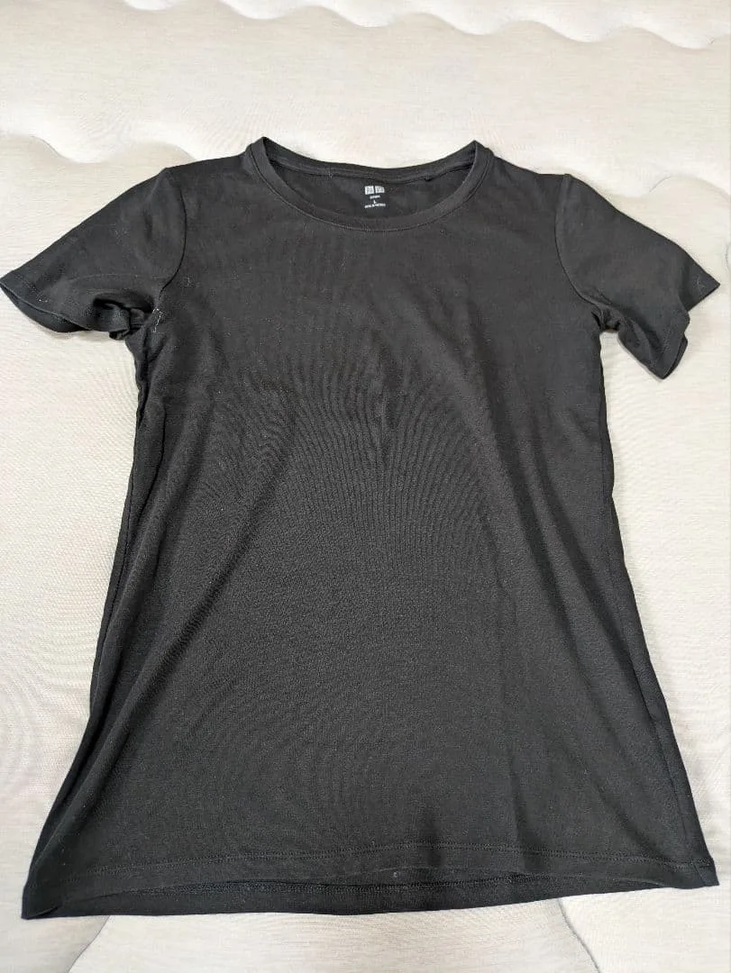 UNIQLO スーピマコットン クルーネックT ブラック L