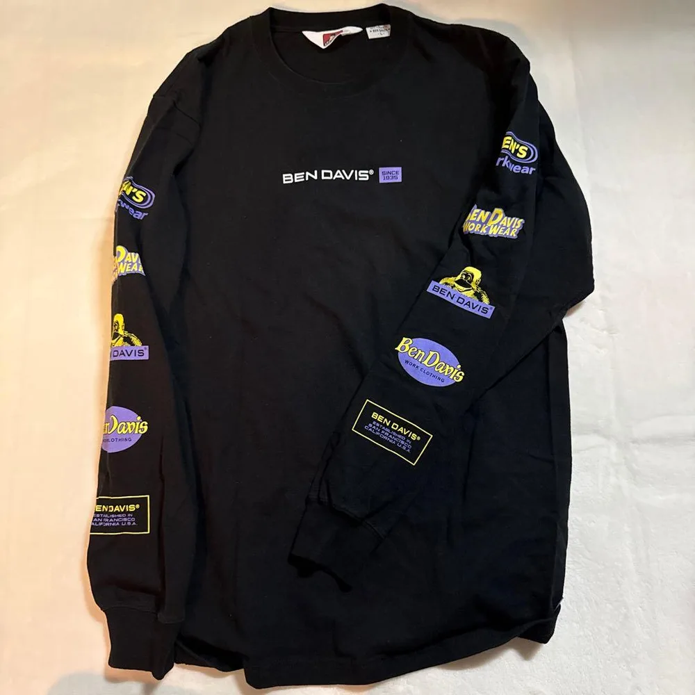 BEN DAVIS 長袖Tシャツ ブラック L