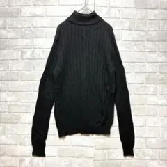 バントロア ニット ブラック ハイネック リブ 合わせやすい 着回し シンプル