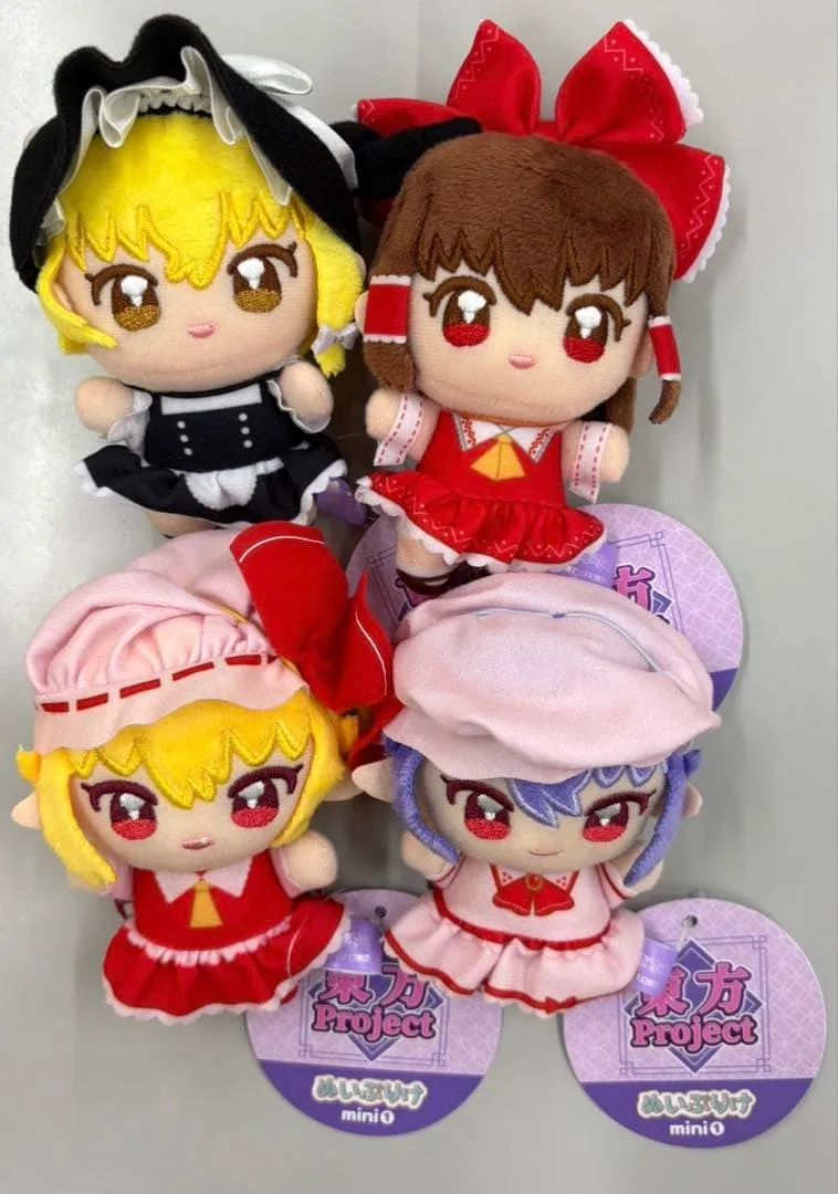 4種 東方Project ぬいぷりけmini マスコット ぬいぐるみ