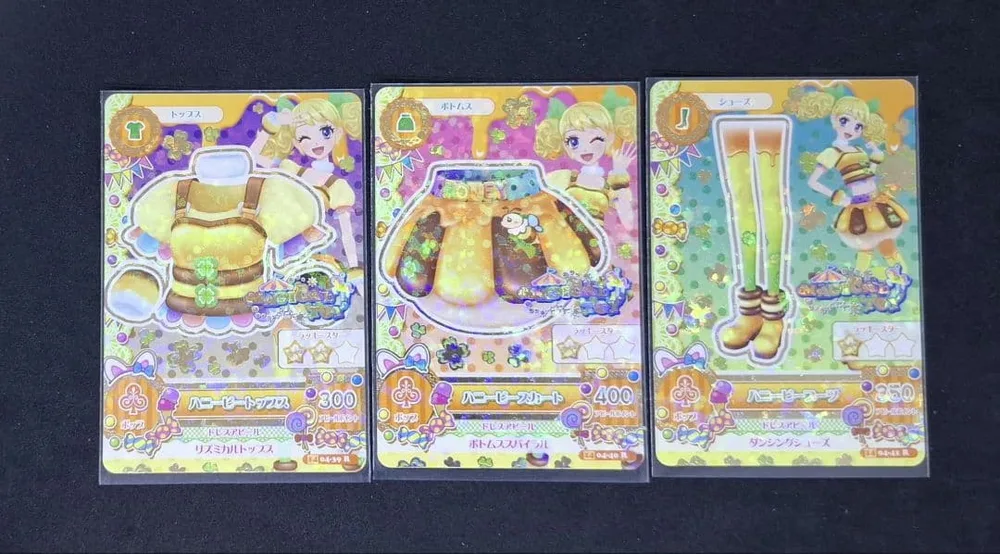 アイカツ! 2014年4弾 レア ハニービーコーデ 3枚セット 冴草きい