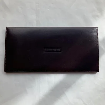 Christian Dior オールドディオール 札入れ ダークブラウン レザー