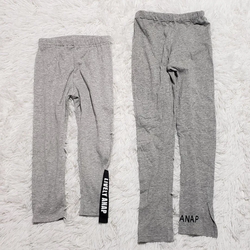 ANAP アンクル 七分丈 2枚セット スパッツ グレー 130cm