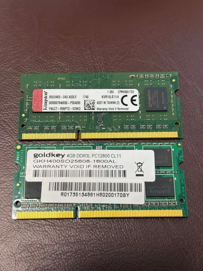 【ジャンク】ノートPC・小型PC用メモリ 4GB 2枚セット