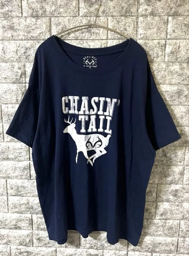 REALTREE BY ANTLER CREEK プリントTシャツ ネイビー
