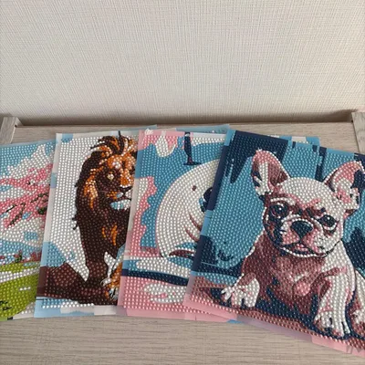 ダイヤモンドアート 4枚セット 動物