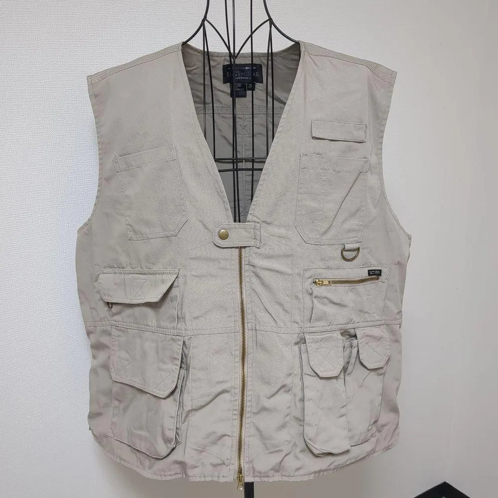 フィッシングベスト TACT GEAR ベージュ 2XL
