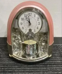 CITIZEN 置き時計 クォーツ からくり時計 ピンク