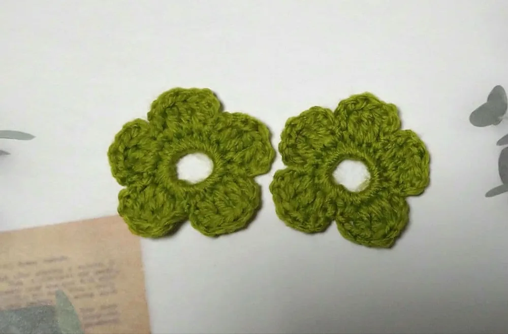 ハンドメイド 花 ヘアゴム No.4