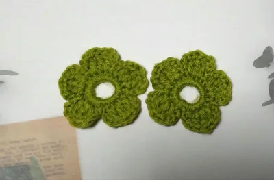 ハンドメイド 花 ヘアゴム No.4