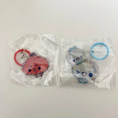 ぷくぷくあわわちゃん プチドロップ風めじるしマスコット 2点セット