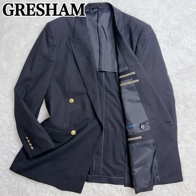 GRESHAM 大きいサイズ テーラードジャケット ブレザー メタルボタン A7