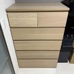 IKEA イケヤ MALM マルム チェスト ホワイトステインオーク
