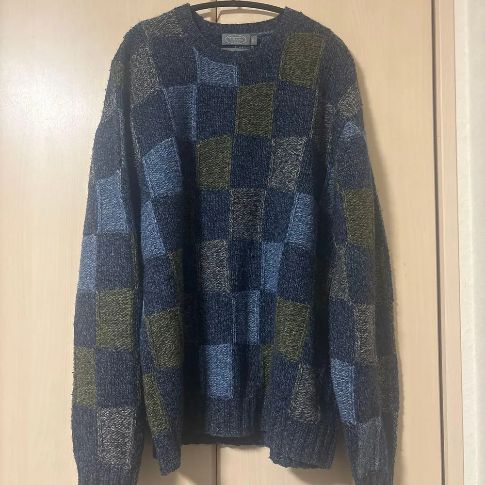 Talbots ニット セーター Lサイズ チェック柄