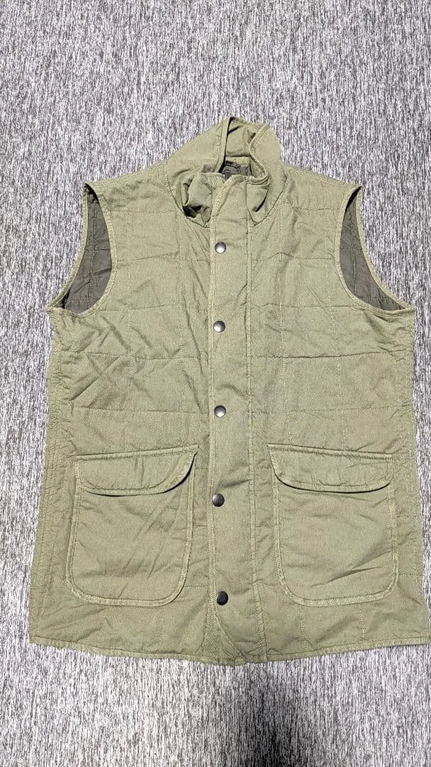 UNITED ARROWS キルティングベスト オリーブ メンズ