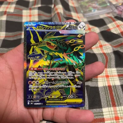 Mega Rayquaza EX SR MEGA ชุดเสริม Storm Emeralda Kira 09...