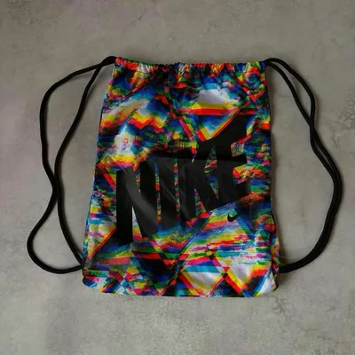 00s NIKE y2k drawstring bag multi color