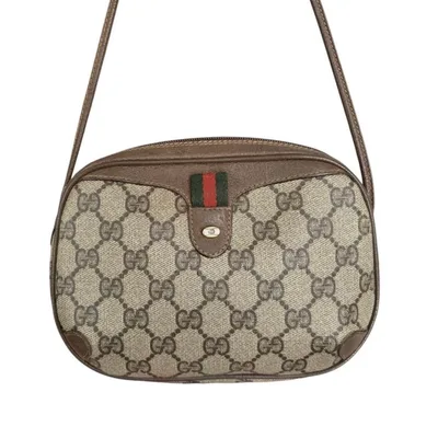 【真贋済】 GUCCI オールドグッチ ショルダーバッグ GGスプリーム