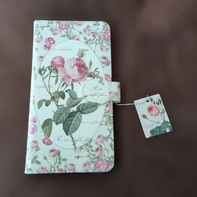 花柄 手帳型ケース カードポケット付き