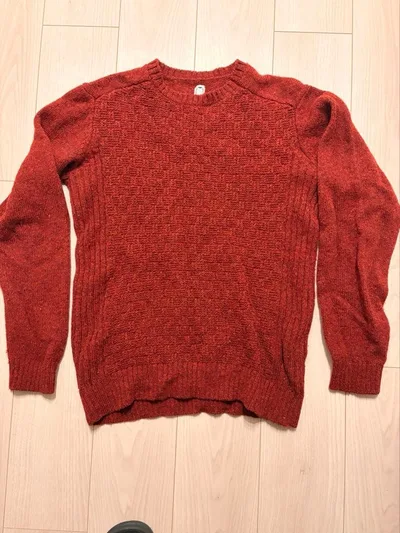 KNIT KATA クルーネック ニット セーター レッド