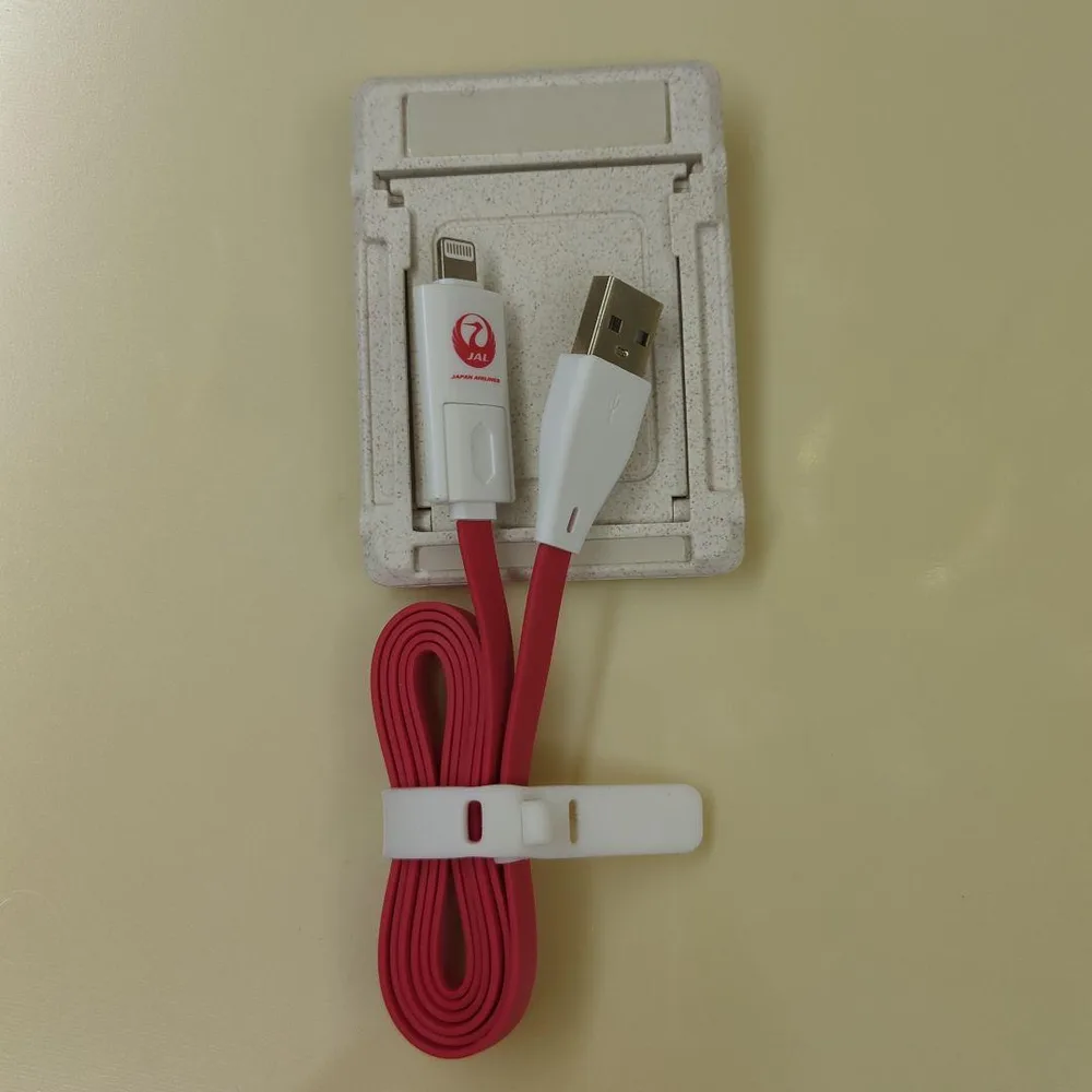 JAL Lightningケーブル スマホスタンド付き