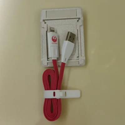 JAL Lightningケーブル スマホスタンド付き