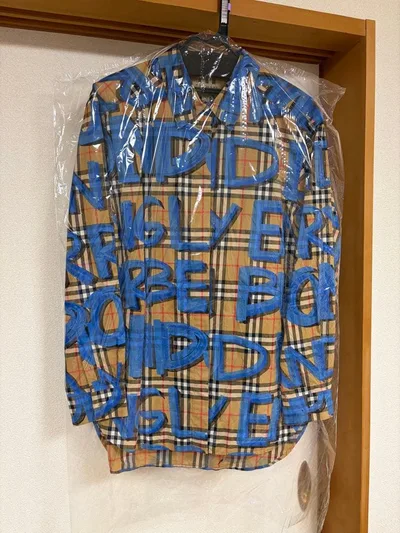 BURBERRY バーバリー ノバチェック グラフィティ 長袖シャツ ペイント